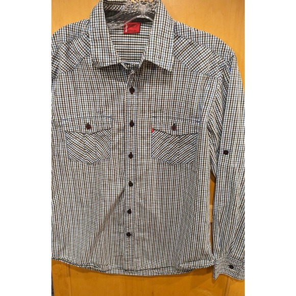 Levi’s Mens Red Tab‎ Red Button Up Shirt Long Sleeve Front Pockets Size Large - Picture 1 of 5